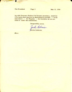 Evidence 1: Letter to President Eisenhower, 1958