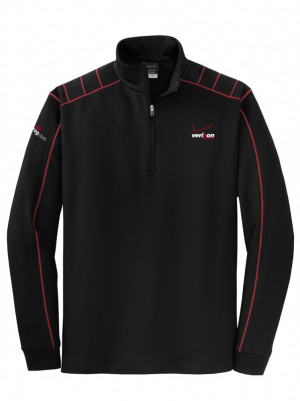 Nike Golf Dri-FIT 1/2-Zip Cover-Up BLACK/VARSITY RED