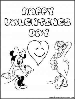 Daisy Minnie Valentine Coloring Page