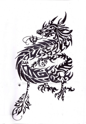 ... tattoo tribal tribal oriental dragon by tribal dragon tattoos are