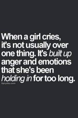 When a girl cries