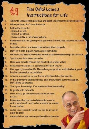 The Dalai Lama’s Instructions For Lie