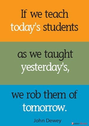 We need to teach for tomorrow.