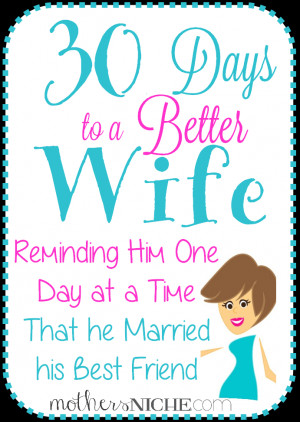 How to Be a Better Wife: 30 Day Challenge