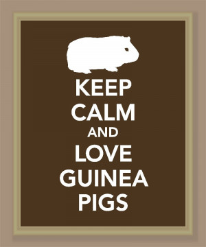 Keep Calm and Love Guinea Pigs Print Buy two by printssocharming