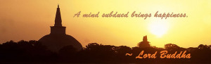Buddha Quotes : A mind subdued brings happiness.