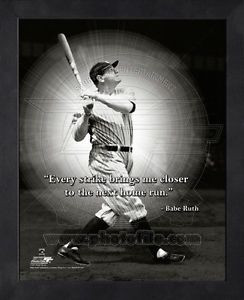 ... Babe Ruth New York Yankees 8x10 Black Wood Framed MLB Pro Quotes Photo