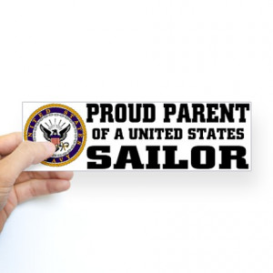 Military Gifts > Military Auto > Proud Parent of a U.S. Sailor Bumper ...