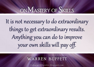 ... necessary to do extraordinary things to get extraordinary results