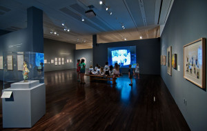 tour group takes a break to watch “Herb & Dorothy” at the ...