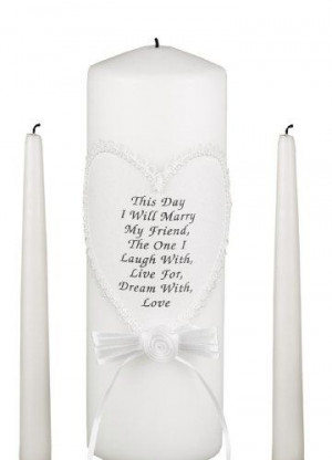 Unity candle. I love the quote