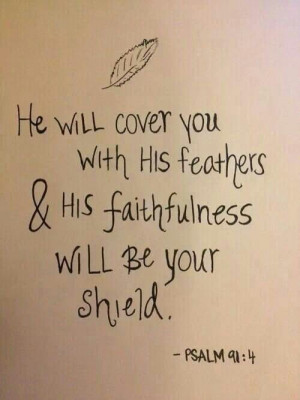 He will cover you with his feathers. ..