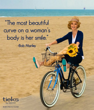the most beautiful curve on a woman's body is her smile