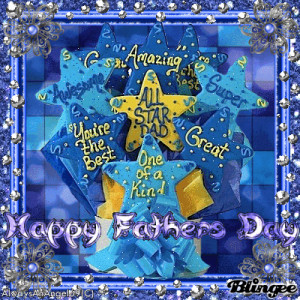 Blue Happy Father Day Tags Dad