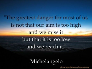 Pinnacle Performance Quotes / The Greatest Danger... Motivation, In...