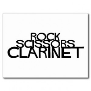 student bass clarinet player greeting card