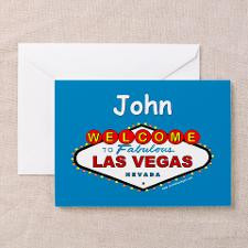 Las Vegas Happy Birthday John Card for