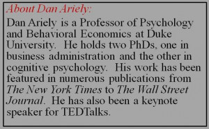 About Dan Ariely slide
