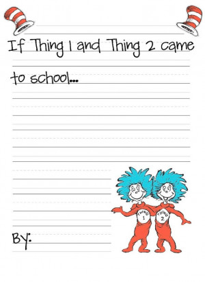 Thing 1 and Thing 2 Writing | Scribd