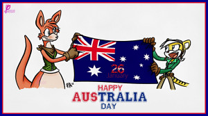 Australia Day Wishes Message Card 26 January Greetings Australia Flag ...