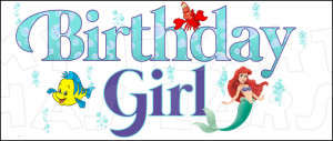... girl with Ariel the Little Mermaid INSTANT DOWNLOAD digital clip art