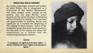 Angelina Weld Grimké was an African-American journalist, teacher ...