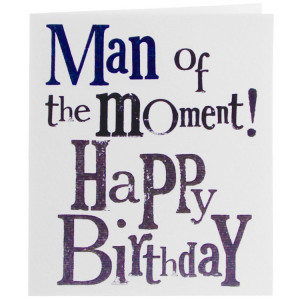 The Bright Side Man of the moment! Card