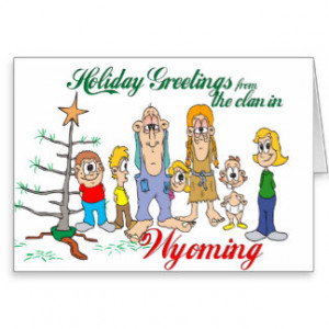 Holiday Greetings from Wyoming Greeting Card