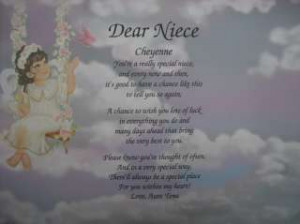 Niece Poem Personalized...