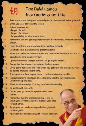 The Dalai Lama's Instructions for Life
