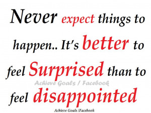 ... disappointed quotes inspirational quotes never expect things to happen