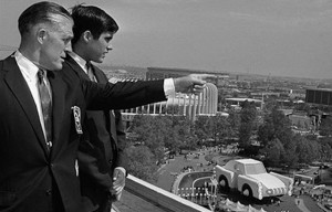 Gov. George W. Romney and son in 1964.