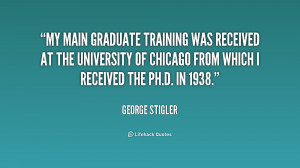 My main graduate training was received at the University of Chicago ...