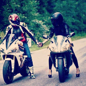 Love starts on a motorcycle