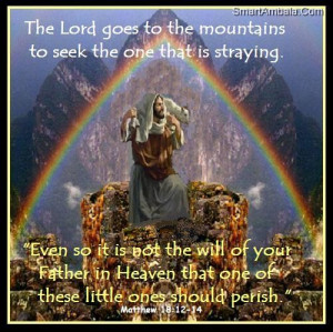 The Lord Goes To The Mountains To Seek The One That Is Straying - God ...