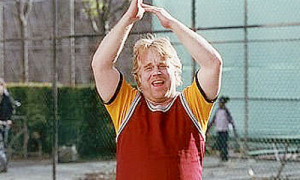 Sandy Lyle from Along came Polly. Phillip Seymour Hoffman is a genius ...