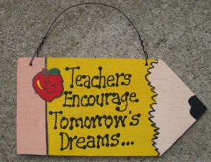 Teacher Gifts Wooden Pencil Teachers Encourage Tomorrow's Dreams