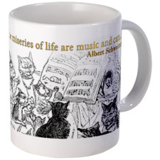 Cats and Music are the escape from life Mugs for