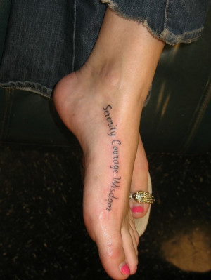 Serenity Courage Wisdom tattoo! Getting it on my foot with butterfly's