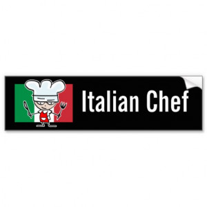 Italian Chef Bumper Sticker