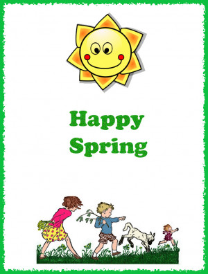 spring signs, happy spring greetings cards, free spring activities
