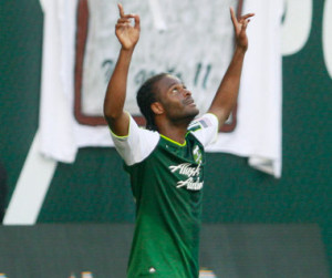 AP Photo Jorge Perlaza scored Portland's second goal in the Timbers' 4 ...