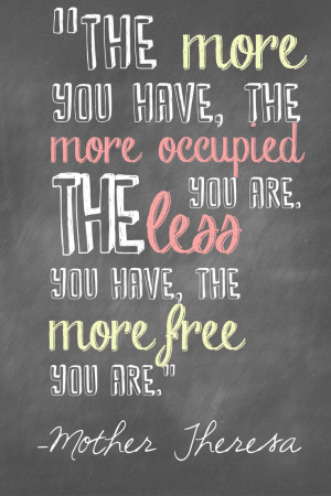 Motivational Mondays – Less Stuff, More Life