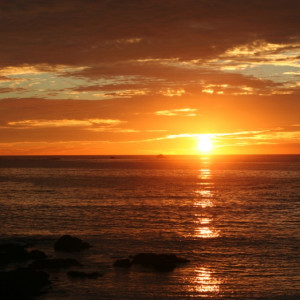 Beautiful Sea Sunset Scene