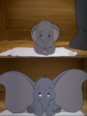 animal, aww, baby, big ears, blue, blue eyes, cute, dumbo, elephant ...