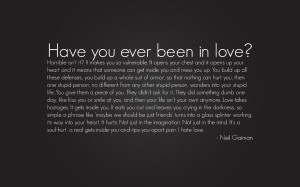 Neil Gaiman Love Quote