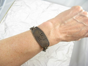 Choose Joy Bracelet Hand Stamped Jewelry Quote by CobwebCorner, $18.00