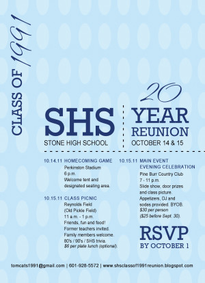 STONE HIGH CLASS OF 1991 20 YEAR REUNION