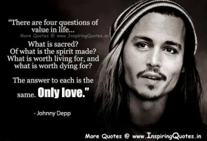 Johnny Depp Love Quotes, Love Sayings by Johnny Depp, Great Quotes ...