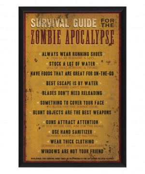 Look at this 'Zombie Apocalypse Survival Guide' Framed Print on # ...
